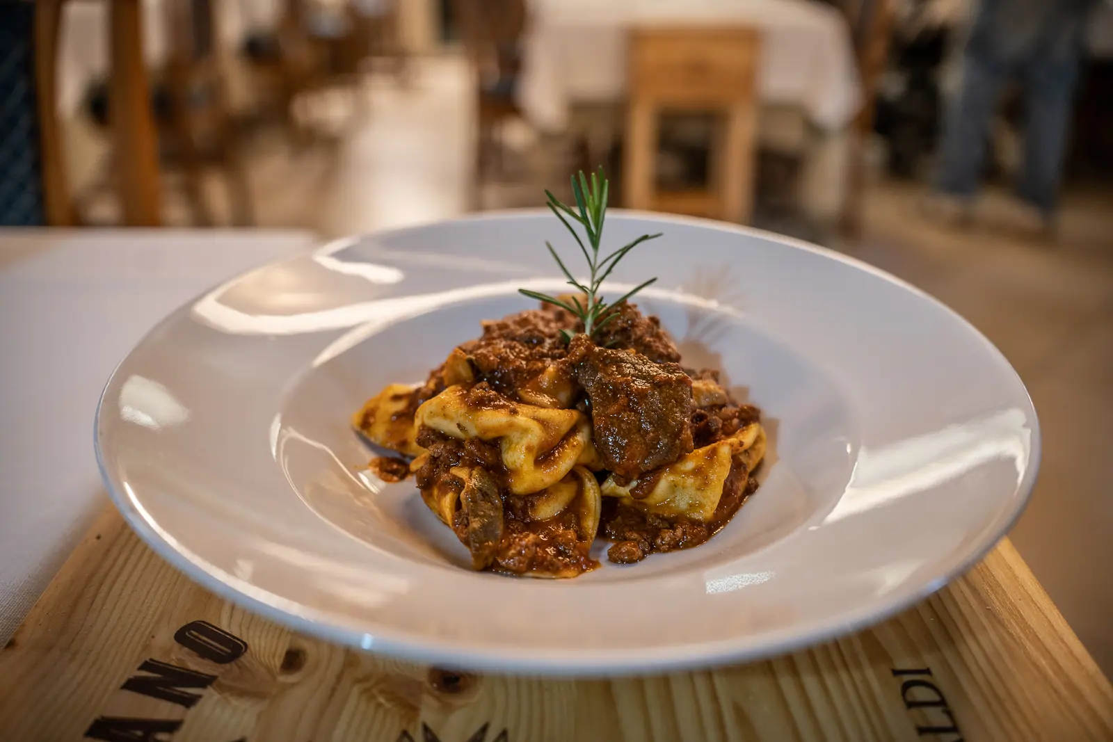Tortelli al sugo di cinghiale e porcini - Trattoria La Tignamica